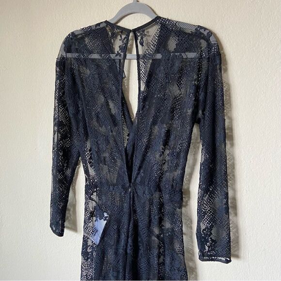 NWT Maje Riletta Maxi Black Dress Lace Sheer Floral Size S - Picture 9 of 14